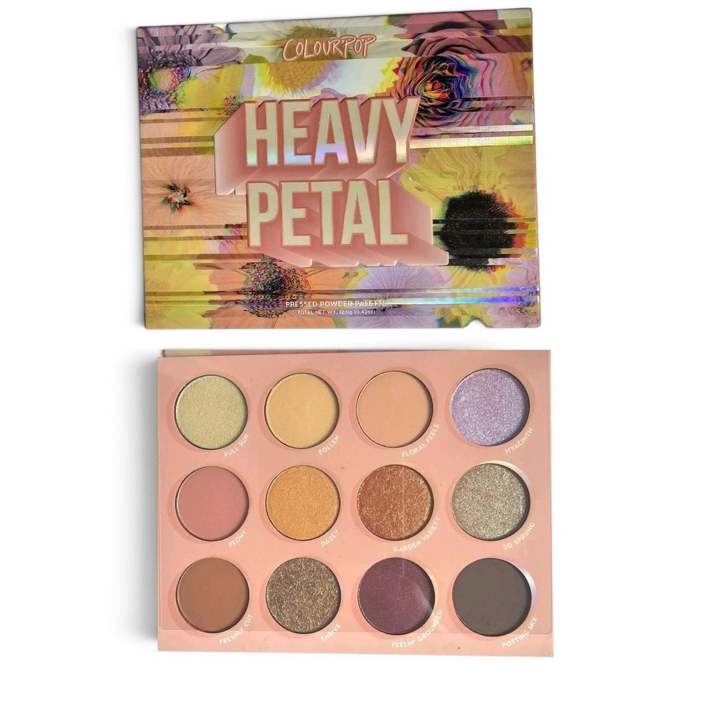 ColourPop Heavy Petal Eyeshadow Palette 12-Pan Floral Warm Tones Makeup 12g